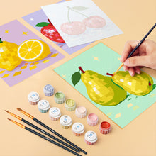 Afbeelding in Gallery-weergave laden, Mini Serie Schilderen op Nummer 15x20cm (6 stuks) - Disco Fruit Collectie