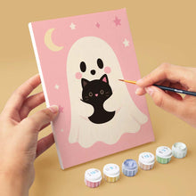 Afbeelding in Gallery-weergave laden, Mini Serie Schilderen op Nummer 15x20cm (6 stuks) - Schattig Roze Halloween