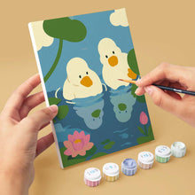 Afbeelding in Gallery-weergave laden, Mini Serie Schilderen op Nummer 15x20cm (6 stuks) - Leven bij de Vijver