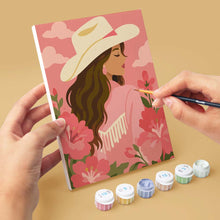 Afbeelding in Gallery-weergave laden, Mini Serie Schilderen op Nummer 15x20cm (6 stuks) - Roze Cowgirl