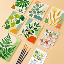 Afbeelding in Gallery-weergave laden, Mini Serie Schilderen op Nummer 15x20cm (6 stuks) - Botanische Illustraties