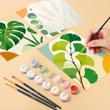 Afbeelding in Gallery-weergave laden, Mini Serie Schilderen op Nummer 15x20cm (6 stuks) - Botanische Illustraties