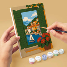 Afbeelding in Gallery-weergave laden, Mini Serie Schilderen op Nummer 15x20cm (6 stuks) - Uitzichten door het Raam