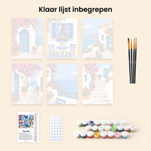 Afbeelding in Gallery-weergave laden, Mini Serie Schilderen op Nummer 15x20cm (6 stuks) - Griekse Charme