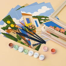 Afbeelding in Gallery-weergave laden, Mini Serie Schilderen op Nummer 15x20cm (6 stuks) - Mediterrane Uitzichten