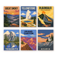 Afbeelding in Gallery-weergave laden, Mini Serie Schilderen op Nummer 15x20cm (6 stuks) - Nationale Parken - Iconisch Amerika
