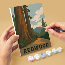Afbeelding in Gallery-weergave laden, Mini Serie Schilderen op Nummer 15x20cm (6 stuks) - Nationale Parken - Pacifische Kust en Cascades
