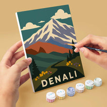 Afbeelding in Gallery-weergave laden, Mini Serie Schilderen op Nummer 15x20cm (6 stuks) - Nationale Parken - Alaska en Noordelijke Rocky Mountains