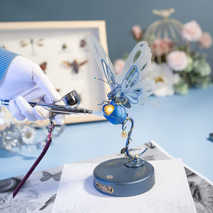 3D Puzzel - Vlinder en Blauwe Roos