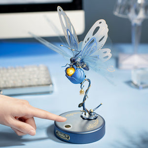 3D Puzzel - Vlinder en Blauwe Roos