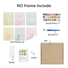 Afbeelding in Gallery-weergave laden, Schilderen op nummer – Set van 6 doeken | Beroemde Cocktails