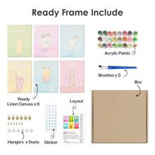 Afbeelding in Gallery-weergave laden, Schilderen op nummer – Set van 6 doeken | Beroemde Cocktails