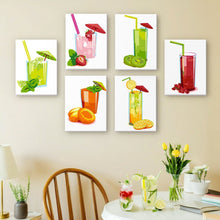 Afbeelding in Gallery-weergave laden, Schilderen op nummer – Set van 6 doeken | Verse Fruitsappen