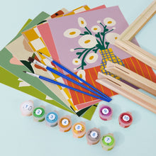 Afbeelding in Gallery-weergave laden, Schilderen op nummer – Set van 6 doeken | Abstracte Bloemenvazen