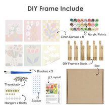 Afbeelding in Gallery-weergave laden, Schilderen op nummer – Set van 6 doeken | Abstracte Bloemenvazen