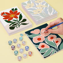 Afbeelding in Gallery-weergave laden, Schilderen op nummer – Set van 6 doeken | Kleurrijke Bloem Patronen