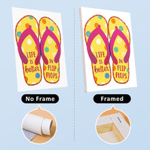 Afbeelding in Gallery-weergave laden, Schilderen op nummer – Set van 6 doeken | Zomerse Slippers Borden