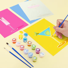 Afbeelding in Gallery-weergave laden, Schilderen op nummer – Set van 6 doeken | Stijlvolle Cocktailglazen