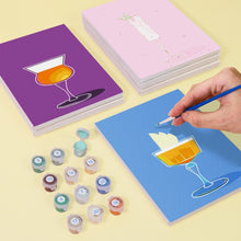 Afbeelding in Gallery-weergave laden, Schilderen op nummer – Set van 6 doeken | Stijlvolle Cocktailglazen