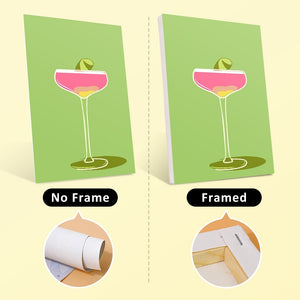 Schilderen op nummer – Set van 6 doeken | Stijlvolle Cocktailglazen
