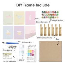 Afbeelding in Gallery-weergave laden, Schilderen op nummer – Set van 6 doeken | Stijlvolle Cocktailglazen