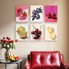 Afbeelding in Gallery-weergave laden, Schilderen op nummer – Set van 6 doeken | Disco Fruit
