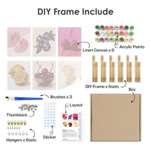 Afbeelding in Gallery-weergave laden, Schilderen op nummer – Set van 6 doeken | Disco Fruit