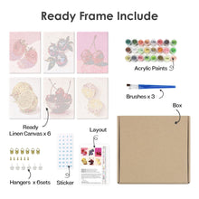 Afbeelding in Gallery-weergave laden, Schilderen op nummer – Set van 6 doeken | Disco Fruit