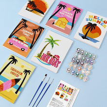 Afbeelding in Gallery-weergave laden, Schilderen op nummer – Set van 6 doeken | Zomer Strandposters