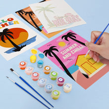 Afbeelding in Gallery-weergave laden, Schilderen op nummer – Set van 6 doeken | Zomer Strandposters