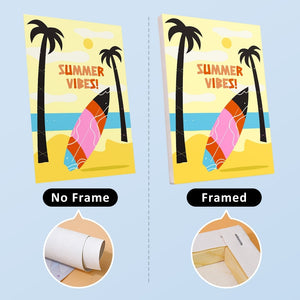 Schilderen op nummer – Set van 6 doeken | Zomer Strandposters
