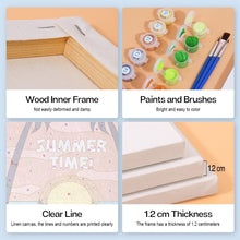 Afbeelding in Gallery-weergave laden, Schilderen op nummer – Set van 6 doeken | Zomer Strandposters