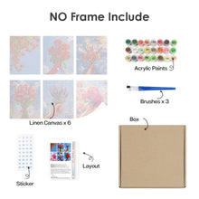 Afbeelding in Gallery-weergave laden, Schilderen op nummer – Set van 6 doeken | Bloemenboeketten in de Lucht