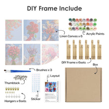 Afbeelding in Gallery-weergave laden, Schilderen op nummer – Set van 6 doeken | Bloemenboeketten in de Lucht