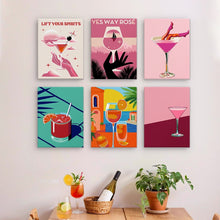 Afbeelding in Gallery-weergave laden, Schilderen op nummer – Set van 6 doeken | Chique Cocktailposters