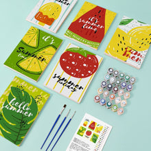 Afbeelding in Gallery-weergave laden, Schilderen op nummer – Set van 6 doeken | Zomerse Fruitillustraties