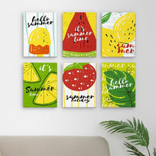 Afbeelding in Gallery-weergave laden, Schilderen op nummer – Set van 6 doeken | Zomerse Fruitillustraties