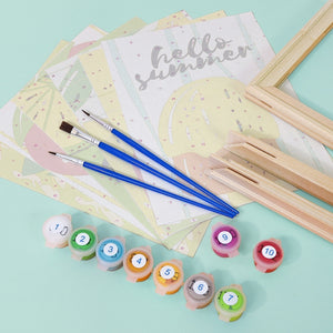 Schilderen op nummer – Set van 6 doeken | Zomerse Fruitillustraties