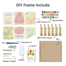 Afbeelding in Gallery-weergave laden, Schilderen op nummer – Set van 6 doeken | Zomerse Fruitillustraties