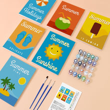 Afbeelding in Gallery-weergave laden, Schilderen op nummer – Set van 6 doeken | Zomervakantie Posters