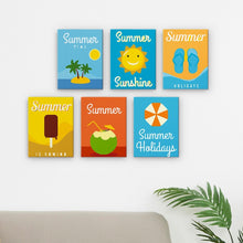 Afbeelding in Gallery-weergave laden, Schilderen op nummer – Set van 6 doeken | Zomervakantie Posters