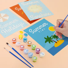 Afbeelding in Gallery-weergave laden, Schilderen op nummer – Set van 6 doeken | Zomervakantie Posters