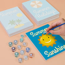 Afbeelding in Gallery-weergave laden, Schilderen op nummer – Set van 6 doeken | Zomervakantie Posters