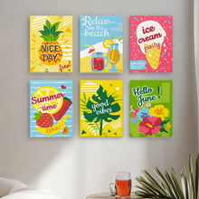 Afbeelding in Gallery-weergave laden, Schilderen op nummer – Set van 6 doeken | Good Vibes Zomer