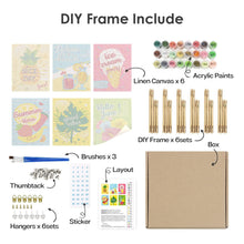 Afbeelding in Gallery-weergave laden, Schilderen op nummer – Set van 6 doeken | Good Vibes Zomer