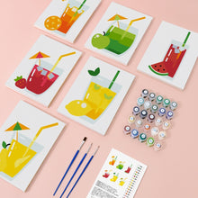 Afbeelding in Gallery-weergave laden, Schilderen op nummer – Set van 6 doeken | Fruitige Dranken