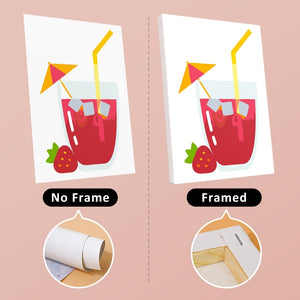 Schilderen op nummer – Set van 6 doeken | Fruitige Dranken