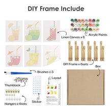 Afbeelding in Gallery-weergave laden, Schilderen op nummer – Set van 6 doeken | Fruitige Dranken