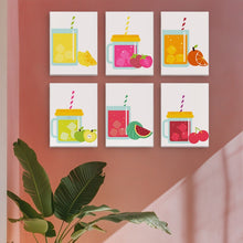 Afbeelding in Gallery-weergave laden, Schilderen op nummer – Set van 6 doeken | Fruit Mason Jar Sappen