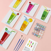 Afbeelding in Gallery-weergave laden, Schilderen op nummer – Set van 6 doeken | Bruisende Fruitdranken